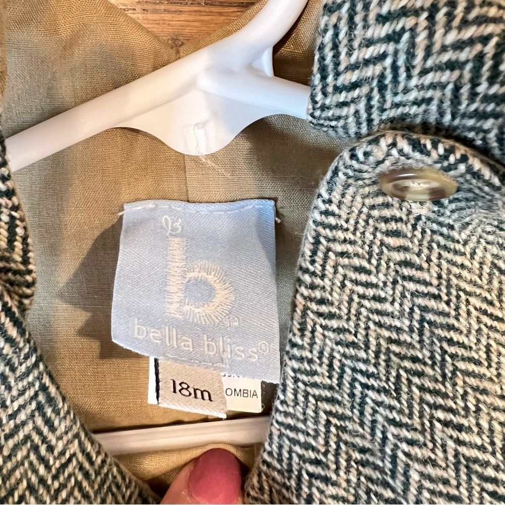 Bella Bliss Herringbone Kids Romper Jon Jon Wool 18months - Picture 4 of 5